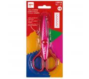Apli Tijera Creativa Dentada de 13cm - Punta Redondeada - Ergonomica para Ambidiestros - Corta Todo Tipo de Material - Color Rosa
