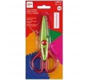 Apli Tijera Creativa Zigzag de 13cm - Punta Redondeada - Ergonomica Ambidiestra - Corta Todo Tipo de Material - Color Verde