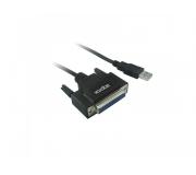 Approx Cable Adaptador de USB a Paralelo - Envía Trabajos a la Impresora - Soporta datos bidireccionales - Velocidad hasta 12Mbps - Plug&Play - Para Windows/Linux/Mac OS