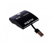 Approx Lector de DNI Electronico/Tarjeta Sanitaria - USB 2.0 - Color Negro