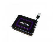 Approx Lector de Tarjetas Externo USB 2.0 - Compatible DNI Electronico 3.0 - Color Negro