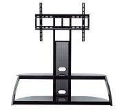 Approx Mueble con Soporte para TV 30"-63" - 2 Estantes de Cristal Templado - Peso Max 60Kg - VESA 600X400mm
