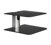 Approx Soporte Doble de Pared para Proyector, Reproductor etc... - Cristal Templado Negro - Gestion de Cables - Peso Max 20kg en Total