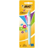 Bic 4 Colours Fun Boligrafo de Bola Retractil - Punta Media de 1.0mm - Tinta con Base de Aceite - Tinta de Colores: Rosa, Morado, Turquesa y Verde Lima