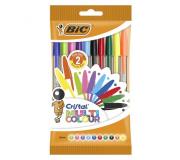 Bic Cristal Multicolour Pack de 10 Boligrafos de Bola - Punta Redonda de 1.6mm - Trazo 0.42mm - Tinta con Base de Aceite - Colores Surtidos