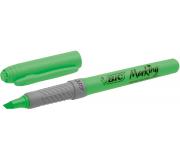 Bic Highlighter Grip Marcador Fluorescente - Tinta con Base de Agua - Punta Biselada - Trazo entre 1.60 y 3.30 mm - Color Verde