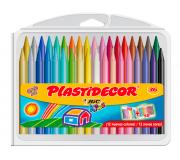 Bic Kids Plastidecor Caja de 36 Lapices de Cera - Extraresistentes - Facil de Sacar Punta - No Mancha