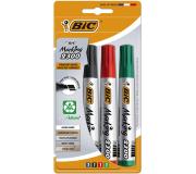 Bic Marking 2300 Ecolutions Pack de 4 Rotuladores Permanentes - Punta Biselada - Tinta con Base de Alcohol - Ecologico - Colores Surtidos
