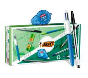 Bic Office ECOlutions Pack de Oficina 9 Piezas - Boligrafos + Portaminas + Lapiz + Rotulador + Pegamento Barra y Cinta Correctora