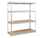 Blim Estanteria Galvanizada 4 Baldas Ajustables - Medidas 180x160x60cm - Peso Max. 600kg por Balda