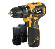 Blim Taladro Percutor a Bateria 12V 2Ah - Motor sin Escobillas - 35Nm Par Maximo - 2 Velocidades 0-400/0-1500rpm - Incluye 2 Baterias y Maletin de Transporte