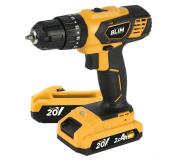 Blim Taladro Percutor a Bateria 20V 2Ah - 32Nm Par Maximo - 2 Velocidades 0-400/0-1500rpm - Incluye 2 Baterias y Maletin de Transporte