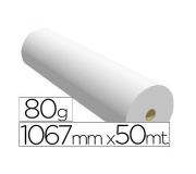 Bobina para Plotter Papel Opaco 80gr. 1067mm x 50 metros Pedido mínimo 2 uds (solo múltiplos de 2)