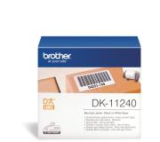 Brother DK11240 - Etiquetas Originales Precortadas Multiproposito Grandes - 102x51 mm - 600 Unidades - Texto negro sobre fondo blanco