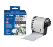 Brother DK22205 - Etiquetas Originales de Tamaño personalizado - Ancho 62mm x 30,48 metros - Texto negro sobre fondo blanco