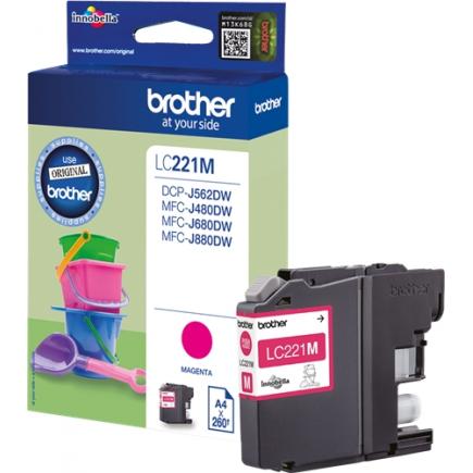 Brother LC221 Magenta Cartucho de Tinta Original - LC221M