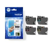 Brother LC421 Pack de 4 Cartuchos de Tinta Originales - LC421VAL