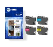 Brother LC422 Pack de 4 Cartuchos de Tinta Originales - LC422VAL