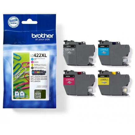 Brother LC422XL Pack de 4 Cartuchos de Tinta Originales - LC422XLVAL