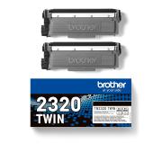 Brother TN2320 Negro Pack de 2 Cartuchos de Toner Originales - TN2320TWIN