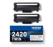 Brother TN2420 Negro Pack de 2 Cartuchos de Toner Originales - TN2420TWIN