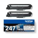 Brother TN247 Negro Pack de 2 Cartuchos de Toner Originales - TN247BK TWIN