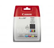 Canon CLI551 Pack de 4 Cartuchos de Tinta Originales - 6509B009