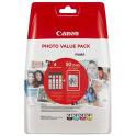 Canon CLI581 Pack de 4 Cartuchos de Tinta Originales - 50 Hojas de Papel Fotografico - 2106C005