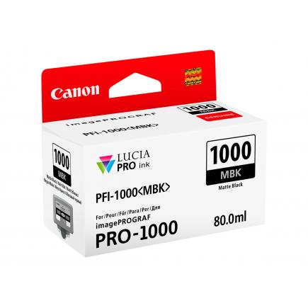 Canon PFI1000 Negro Mate Cartucho de Tinta Original - PFI1000MBK / 0545C001
