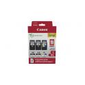 Canon PG540L Negro + CL541XL Color Pack de 3 Cartuchos de Tinta Originales + 50 Hojas de Papel Fotografico - 5224B015