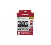 Canon PG540L Negro + CL541XL Color Pack de 3 Cartuchos de Tinta Originales + 50 Hojas de Papel Fotografico - 5224B015