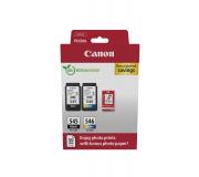 Canon PG545 / CL546 Pack de 2 Cartuchos de Tinta Originales + 50 Hojas de Papel Fotografico - 8287B008