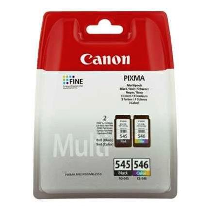 Canon PG545 Negro + CL546 Color Pack de Cartuchos de Tinta Originales - 8287B005