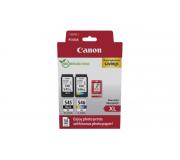 Canon PG545XL Negro + CL546XL Color Pack de 2 Cartuchos de Tinta Originales - 50 Hojas de Papel Fotografico - 8286B011