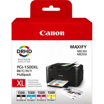Canon PGI1500XL Pack de 4 Cartuchos de Tinta Originales - 9182B004