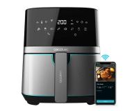 Cecotec Cecofry Full Inox 5500 Connected Freidora de Aire Caliente 1700W 5.5L - Cocina con la App Cecofry desde el Movil - Panel Tactil Multifuncion - Termostato Regulable - Acabados en Acero Inoxidable