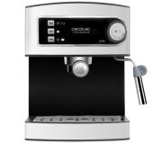 Cecotec Power Espresso 20 Cafetera Express Manual 850W - Presion 20 Bares - Deposito de 1,5L - Brazo Doble Salida - Vaporizador - Superficie Calientatazas - Acabados en Acero Inoxidable