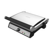 Cecotec Rock'n Grill 2400 Parrilla Electrica 2400W - Placa Superior Flotante - Revestimiento de Piedra Rockstone - Regulador de Temperatura - Apertura 180º - Superficie 28,5x22,5 cm
