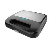 Cecotec Rock?nToast 3 in 1 Sandwichera 800W - Capacidad para 2 Sandwiches - 3 Placas Intercambiables con Revestimiento de Piedra RockStone - Acabados en Acero Inoxidable