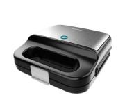 Cecotec Rock?nToast 4 in 1 Sandwichera 1000W - Capacidad para 2 Sandwiches - 4 Placas Intercambiables con Revestimiento de Piedra RockStone - Acabados en Acero Inoxidable