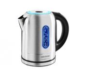 Cecotec ThermoSense 290 Steel Hervidor de Agua 2200W - Capacidad 1,7L - Acero Inoxidable - Ajuste Electronico de Temperatura - Libre de BPA - Filtro Antical - Base con Giro 360º - Doble Sistema de Seguridad