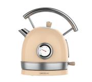 Cecotec ThermoSense 420 Light Beige Hervidor de Agua 2200W - Capacidad 1,8L - Acero Inoxidable - Filtro Antical - Base con Giro 360º - Medidor de Temperatura - Estilo Vintage