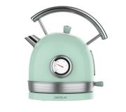 Cecotec ThermoSense 420 Light Green Hervidor de Agua 2200W - Capacidad 1,8L - Acero Inoxidable - Filtro Antical - Base con Giro 360º - Medidor de Temperatura - Estilo Vintage