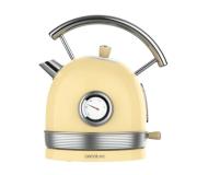 Cecotec ThermoSense 420 Light Yellow Hervidor de Agua 2200W - Capacidad 1,8L - Acero Inoxidable - Filtro Antical - Base con Giro 360º - Medidor de Temperatura - Estilo Vintage