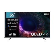 Cecotec V1+ Series Televisor Smart TV 55" QLED UHD 4K HDR10 - Dolby Vision - Dolby Atmos - WiFi, HDMI, USB, Ethernet - Diseño Frameless - VESA 200x200mm