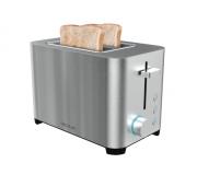 Cecotec Yummytoast Double Tostadora Electrica 850W - 5 Niveles - Doble Ranura Corta - Capacidad para 2 Tostadas - Bandeja Recogemigas - Acero Inoxidable - Soporte para Panecillos