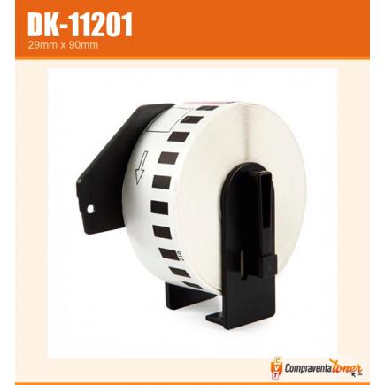 Compatible Brother DK11201 (DK-11201) Etiquetas Precortadas de Direccion - 29x90 mm - 400 Unidades - Texto negro sobre fondo blanco