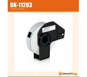 Compatible Brother DK11203 (DK-11203) Etiquetas Precortadas para Carpetas - 17x87 mm - 300 Unidades - Texto negro sobre fondo blanco