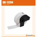 Compatible Brother DK11204 (DK-11204) Etiquetas Precortadas Multiproposito - 17x54 mm - 400 Unidades - Texto negro sobre fondo blanco