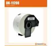 Compatible Brother DK11208 (DK-11208) - Etiquetas Precortadas de Direccion Grandes - 38x90 mm - 400 Unidades - Texto negro sobre fondo blanco